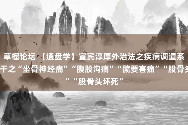 草榴论坛 【通盘学】宣宾淳厚外治法之疾病调遣系列：躯干之“坐骨神经痛”“腹股沟痛”“髋要害痛”“股骨头坏死”